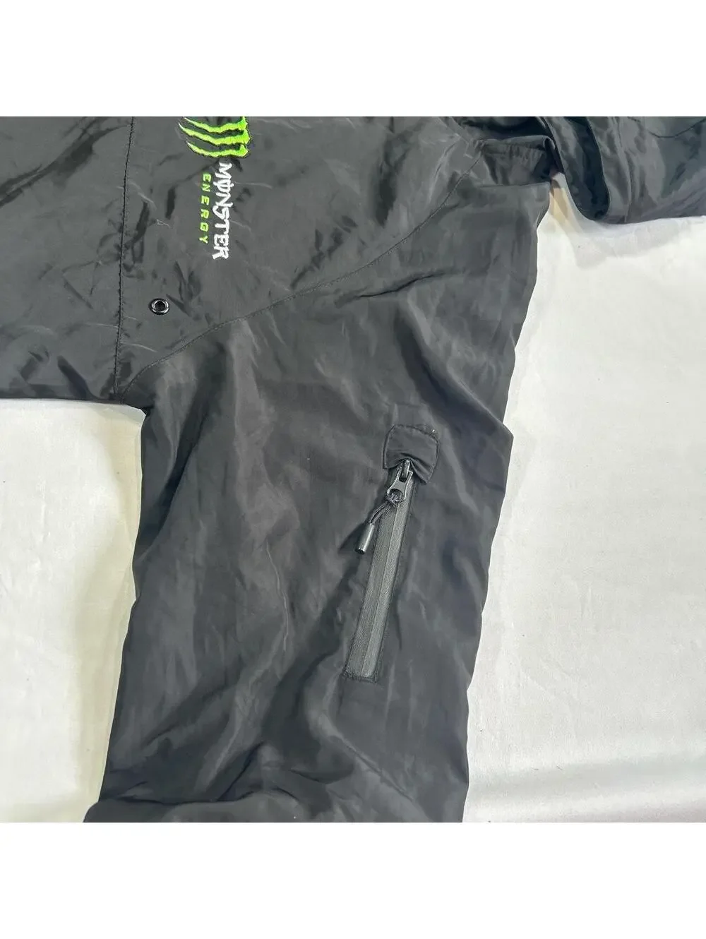 Monster Energy Men's Black and Green Jacket